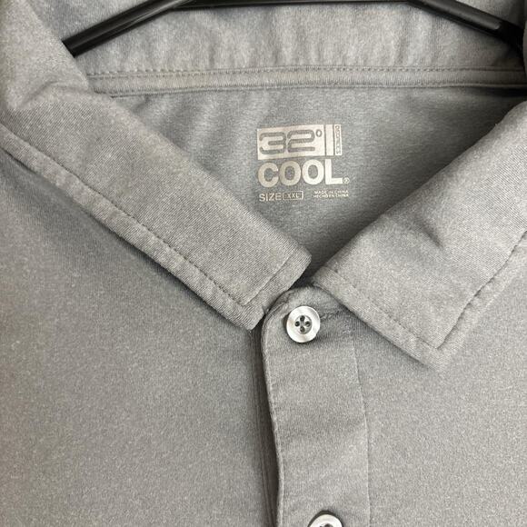 Men’s Grey 32 Degrees Golf Polo Shirt - Picture 3 of 3